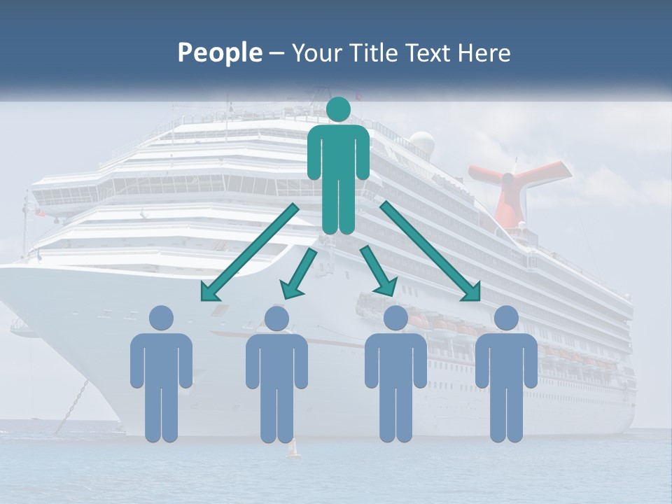 A Large Cruise Ship In The Ocean With A Sky Background PowerPoint Template