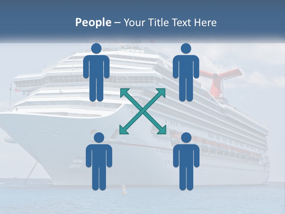 A Large Cruise Ship In The Ocean With A Sky Background PowerPoint Template
