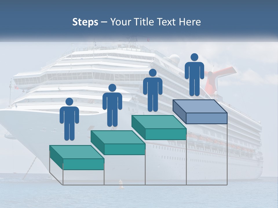 A Large Cruise Ship In The Ocean With A Sky Background PowerPoint Template