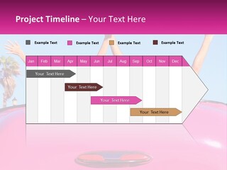 Two People Sitting In The Back Of A Pink Car PowerPoint Template