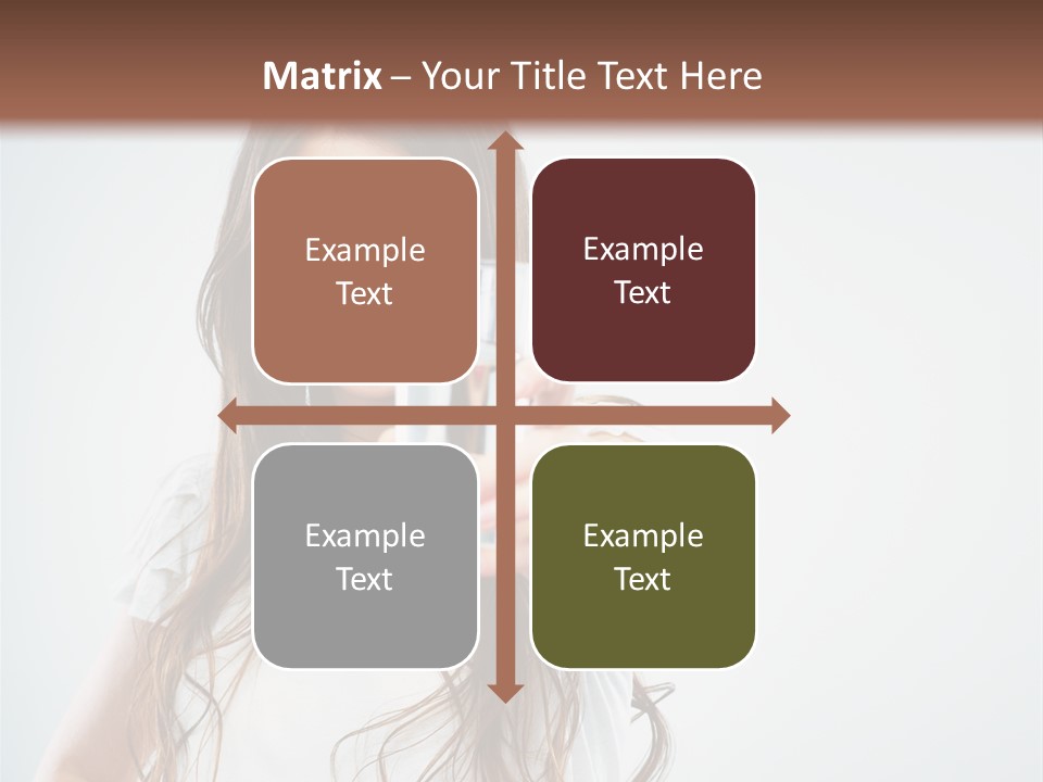 A Woman Holding A Glass Of Water In Her Hand PowerPoint Template