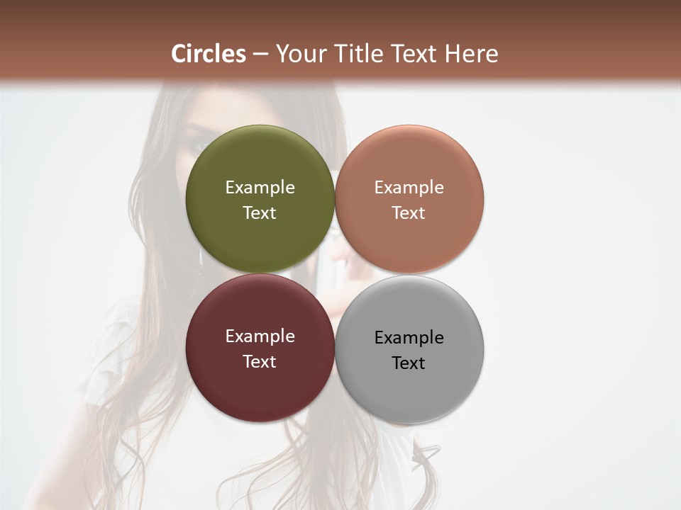 A Woman Holding A Glass Of Water In Her Hand PowerPoint Template