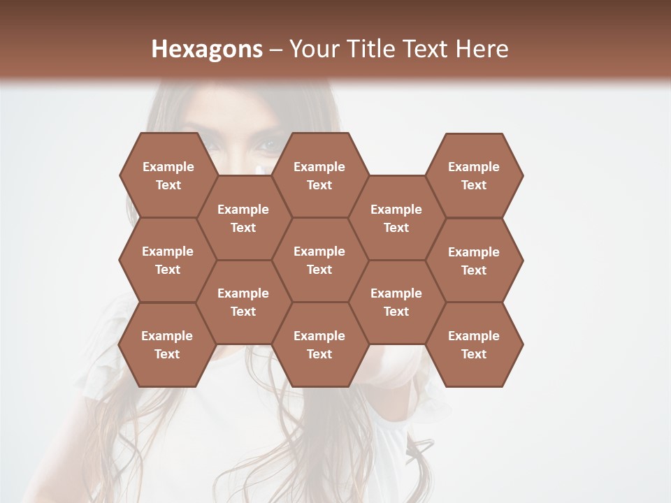 A Woman Holding A Glass Of Water In Her Hand PowerPoint Template