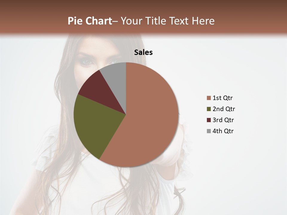 A Woman Holding A Glass Of Water In Her Hand PowerPoint Template