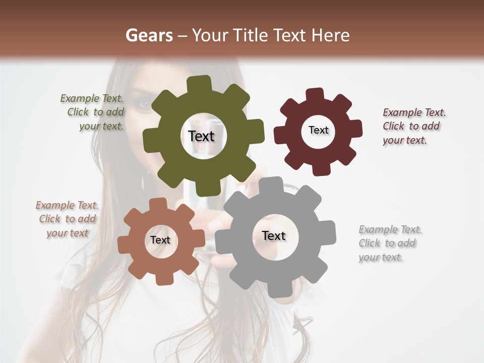 A Woman Holding A Glass Of Water In Her Hand PowerPoint Template