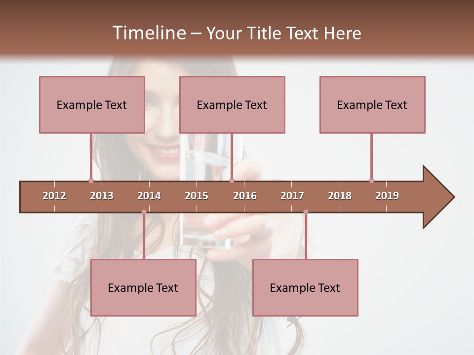 A Woman Holding A Glass Of Water In Her Hand PowerPoint Template