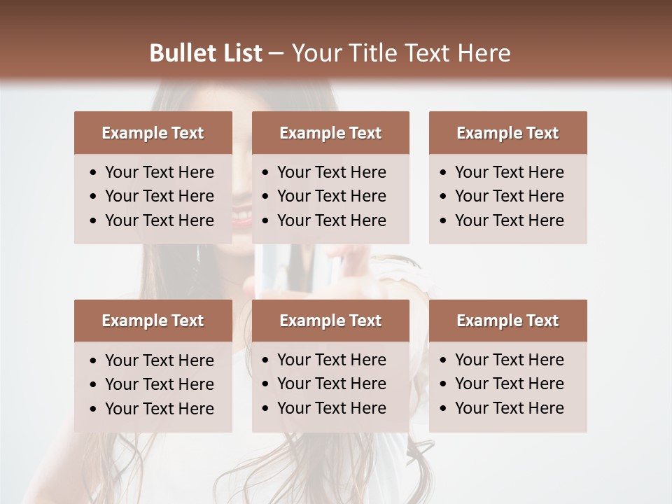 A Woman Holding A Glass Of Water In Her Hand PowerPoint Template