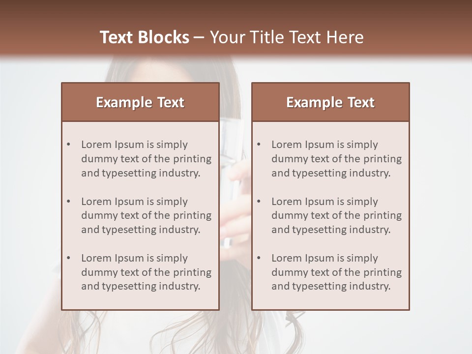 A Woman Holding A Glass Of Water In Her Hand PowerPoint Template