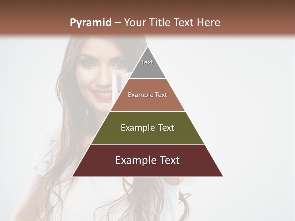 A Woman Holding A Glass Of Water In Her Hand PowerPoint Template