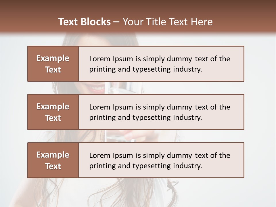 A Woman Holding A Glass Of Water In Her Hand PowerPoint Template