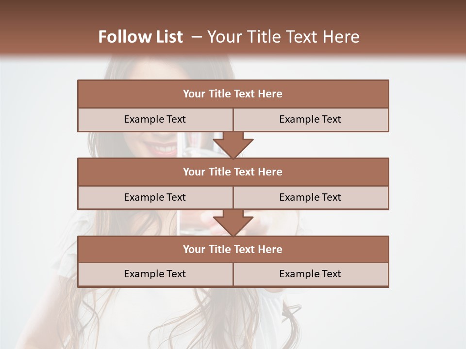 A Woman Holding A Glass Of Water In Her Hand PowerPoint Template