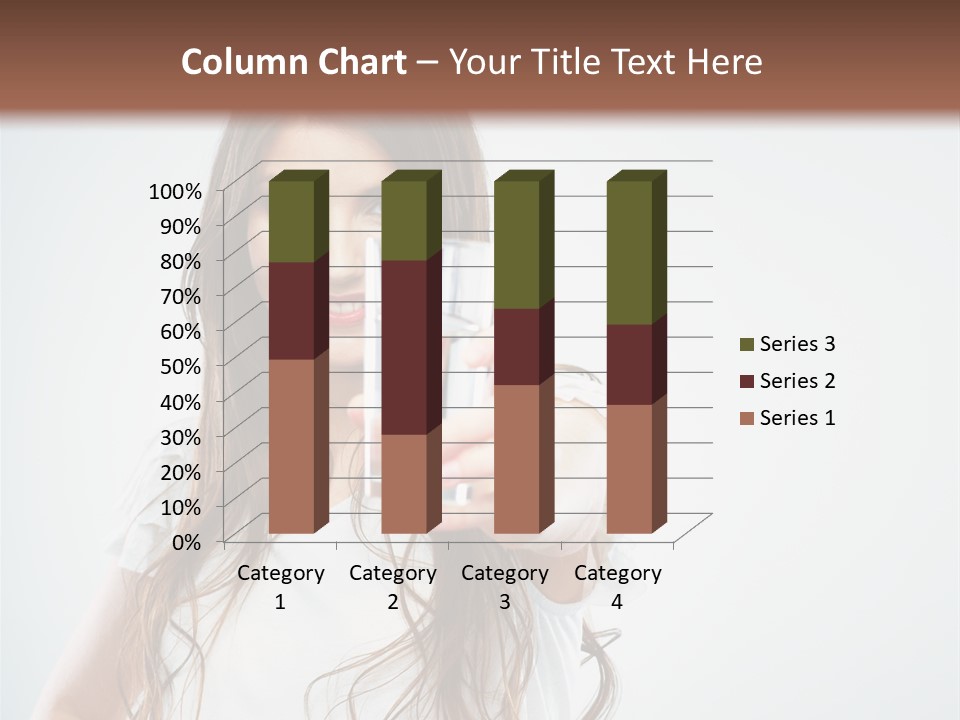 A Woman Holding A Glass Of Water In Her Hand PowerPoint Template