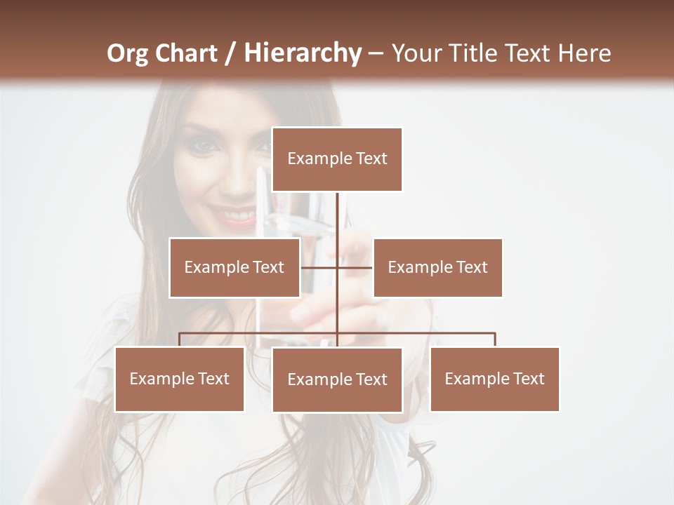 A Woman Holding A Glass Of Water In Her Hand PowerPoint Template