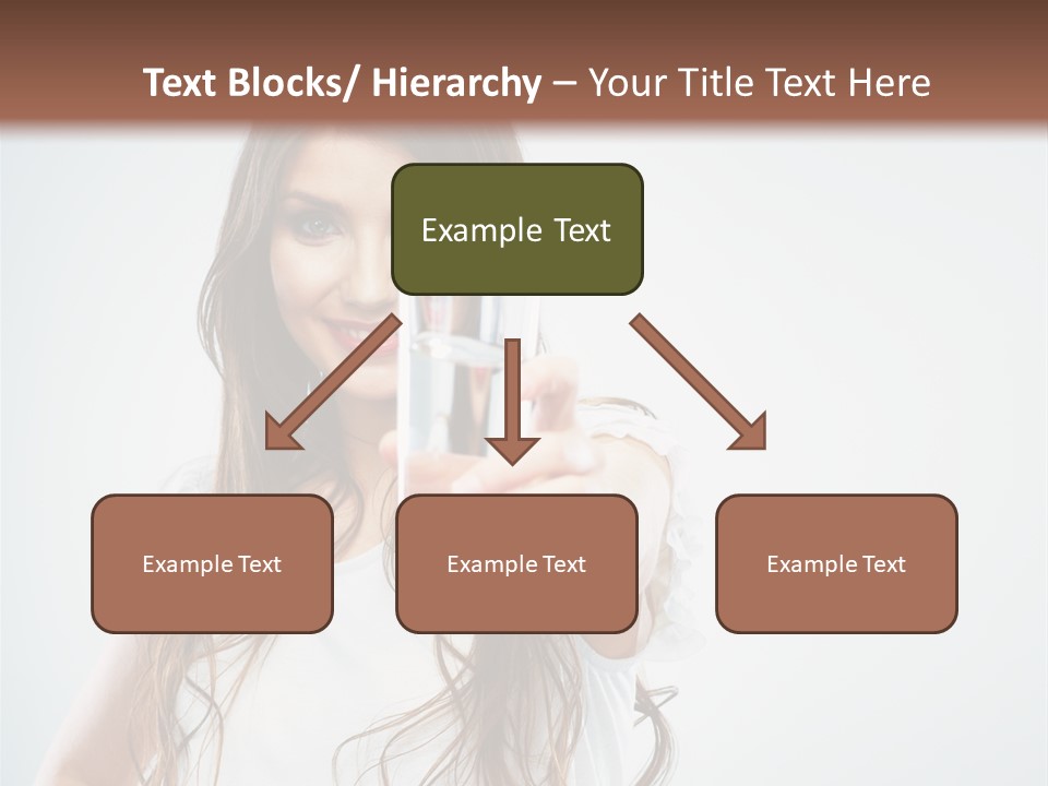 A Woman Holding A Glass Of Water In Her Hand PowerPoint Template