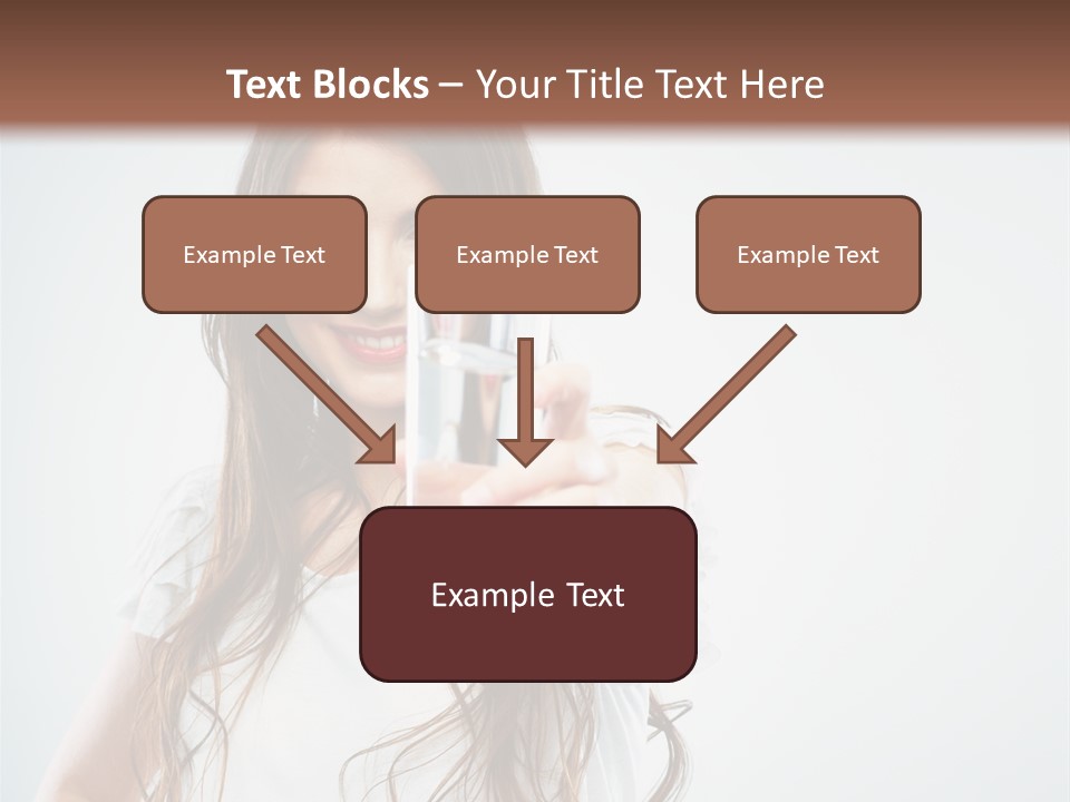 A Woman Holding A Glass Of Water In Her Hand PowerPoint Template