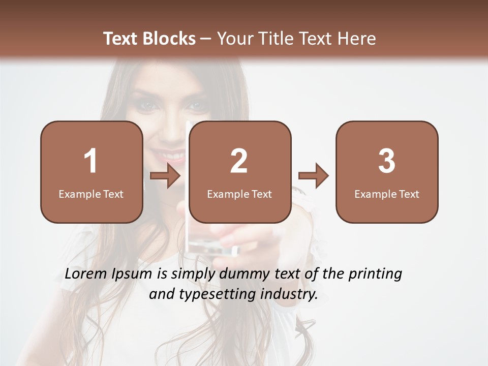 A Woman Holding A Glass Of Water In Her Hand PowerPoint Template