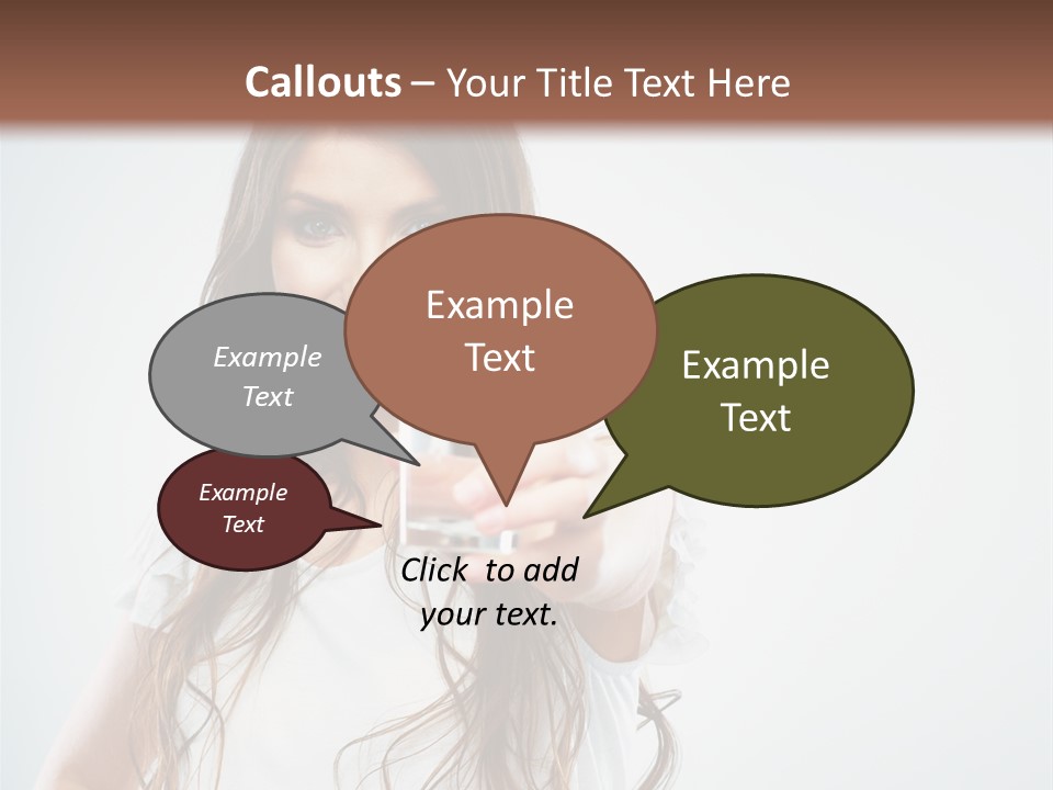 A Woman Holding A Glass Of Water In Her Hand PowerPoint Template