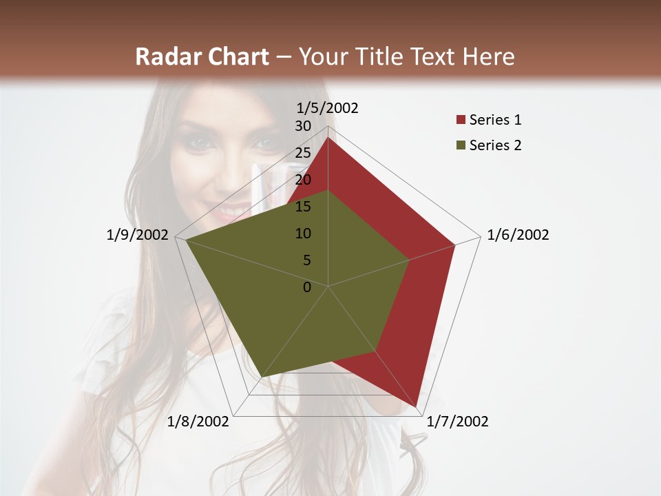 A Woman Holding A Glass Of Water In Her Hand PowerPoint Template