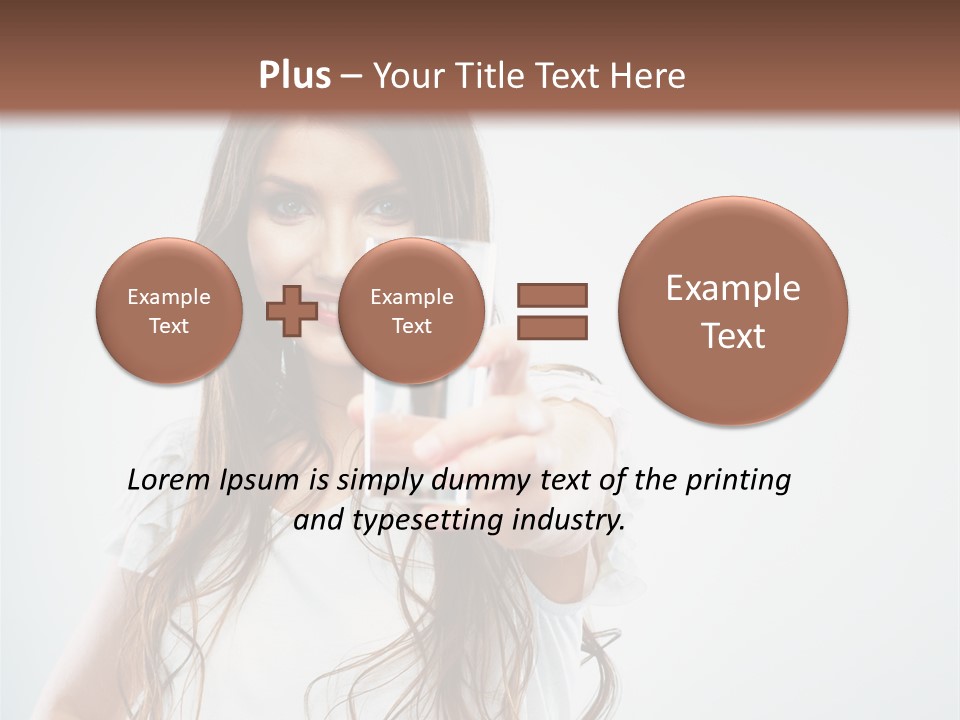 A Woman Holding A Glass Of Water In Her Hand PowerPoint Template