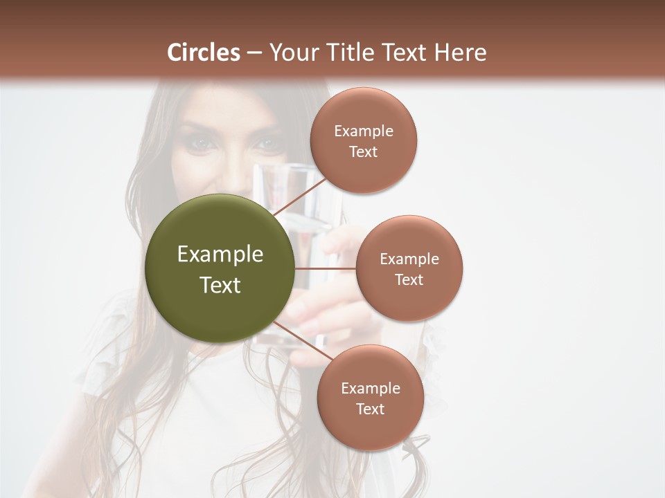 A Woman Holding A Glass Of Water In Her Hand PowerPoint Template