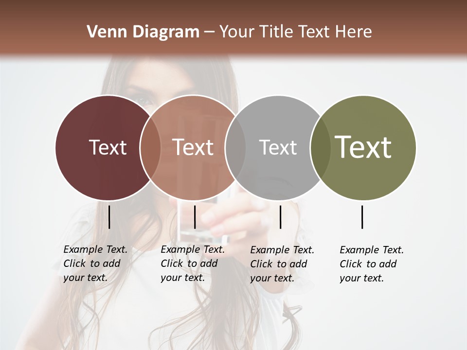 A Woman Holding A Glass Of Water In Her Hand PowerPoint Template