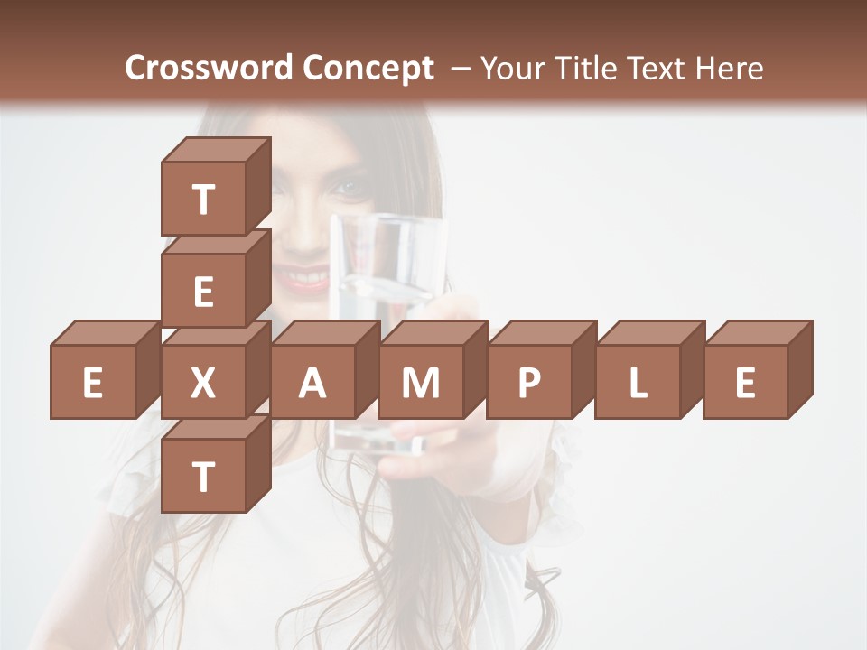 A Woman Holding A Glass Of Water In Her Hand PowerPoint Template