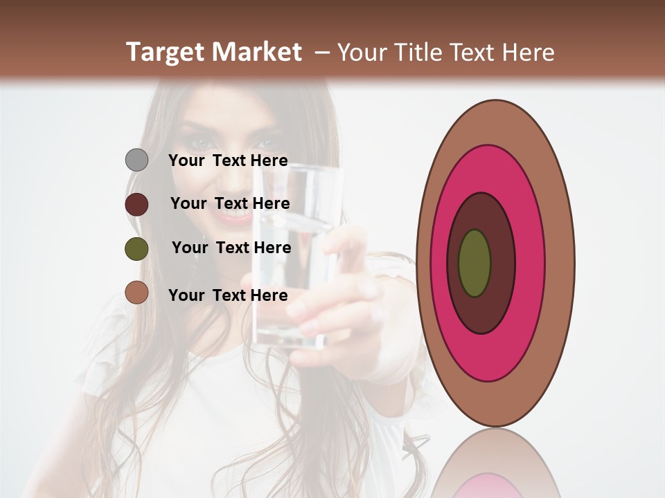 A Woman Holding A Glass Of Water In Her Hand PowerPoint Template