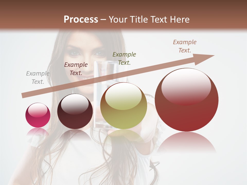 A Woman Holding A Glass Of Water In Her Hand PowerPoint Template