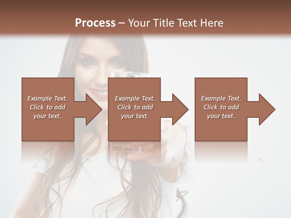 A Woman Holding A Glass Of Water In Her Hand PowerPoint Template