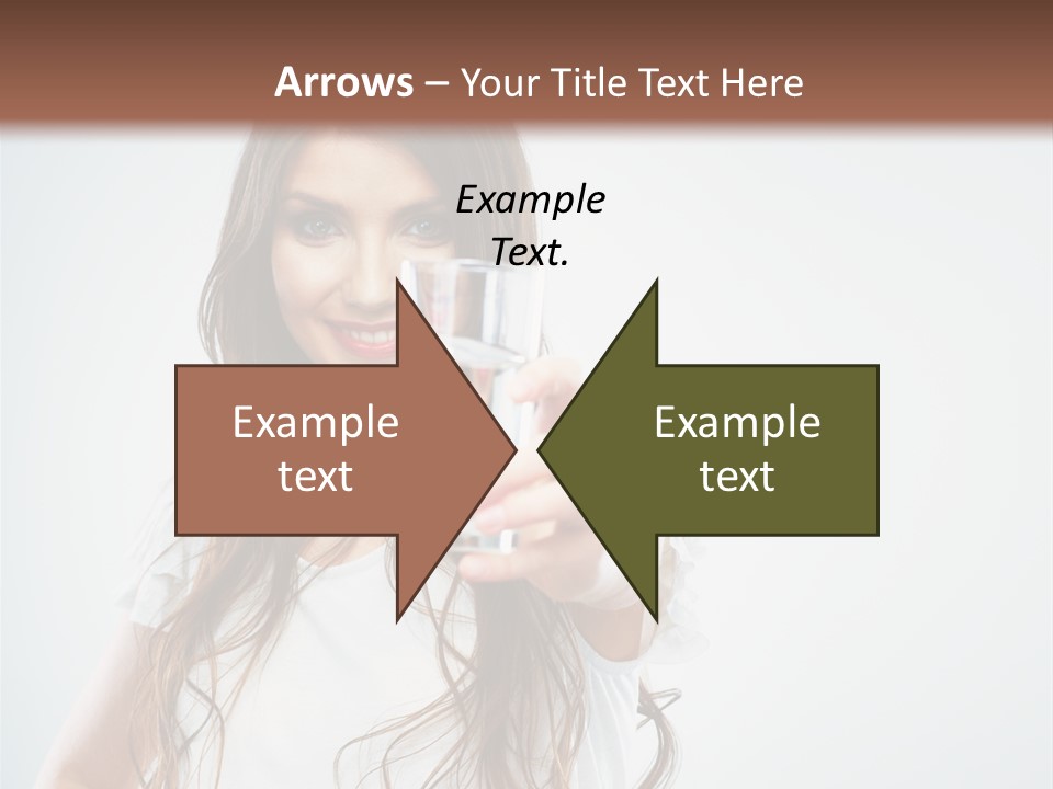 A Woman Holding A Glass Of Water In Her Hand PowerPoint Template