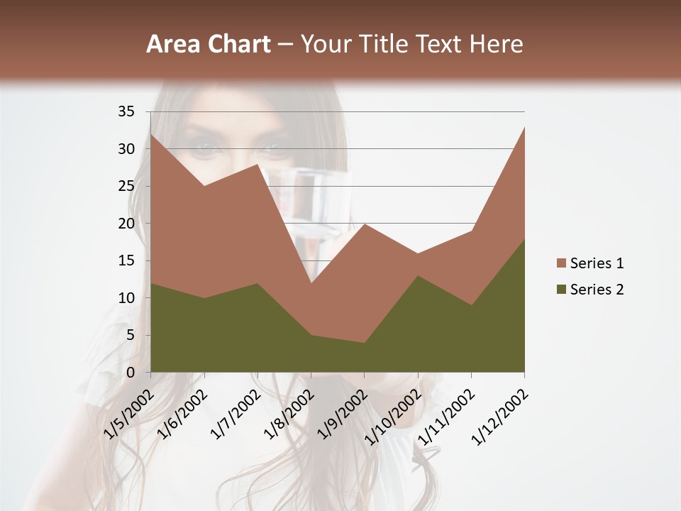 A Woman Holding A Glass Of Water In Her Hand PowerPoint Template