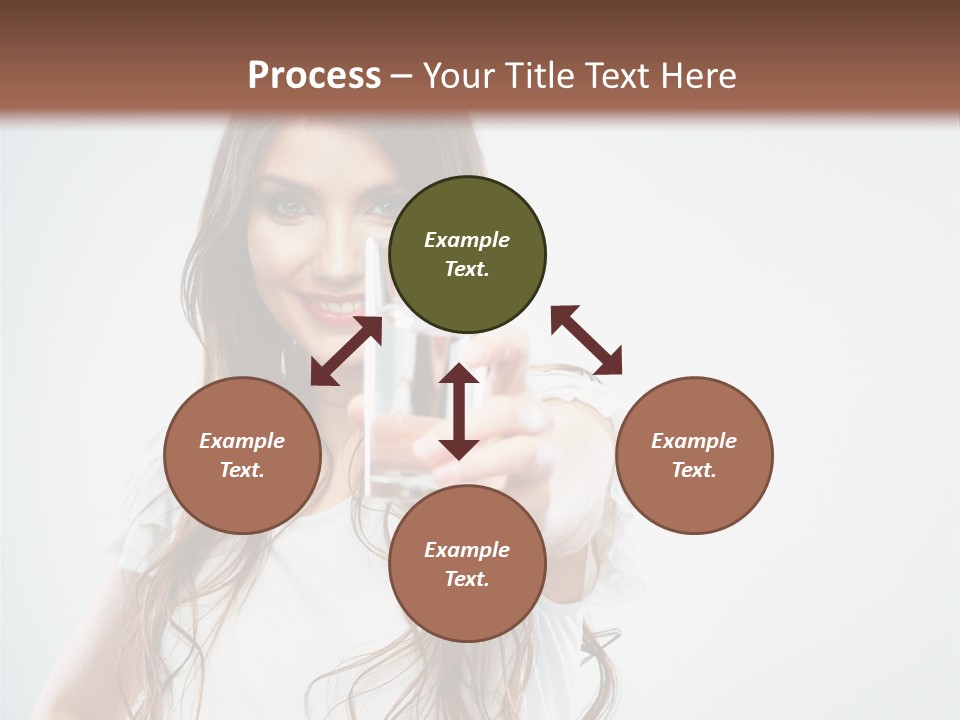 A Woman Holding A Glass Of Water In Her Hand PowerPoint Template