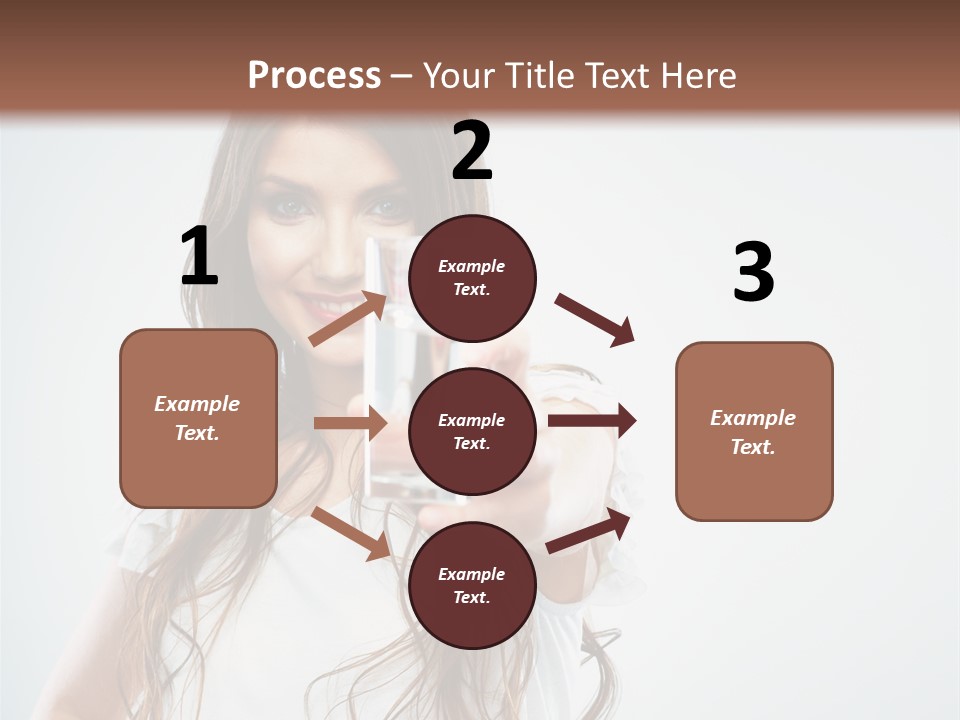 A Woman Holding A Glass Of Water In Her Hand PowerPoint Template