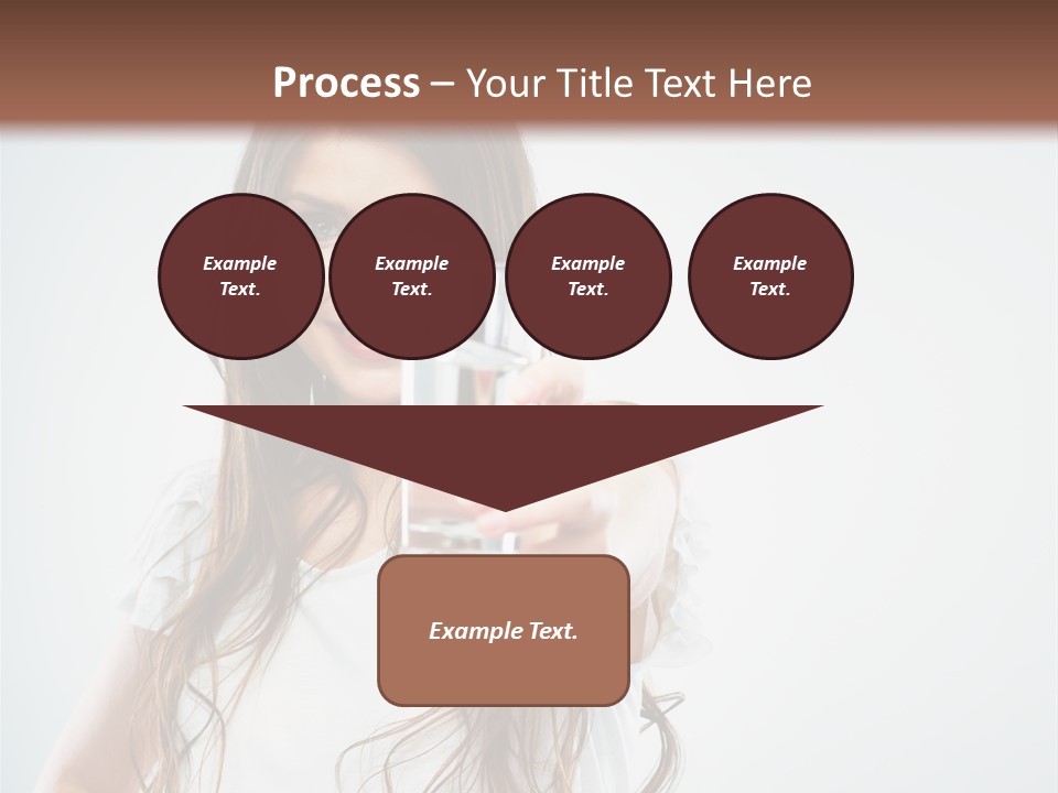 A Woman Holding A Glass Of Water In Her Hand PowerPoint Template