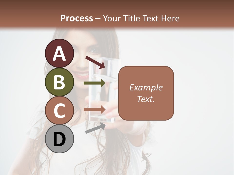 A Woman Holding A Glass Of Water In Her Hand PowerPoint Template