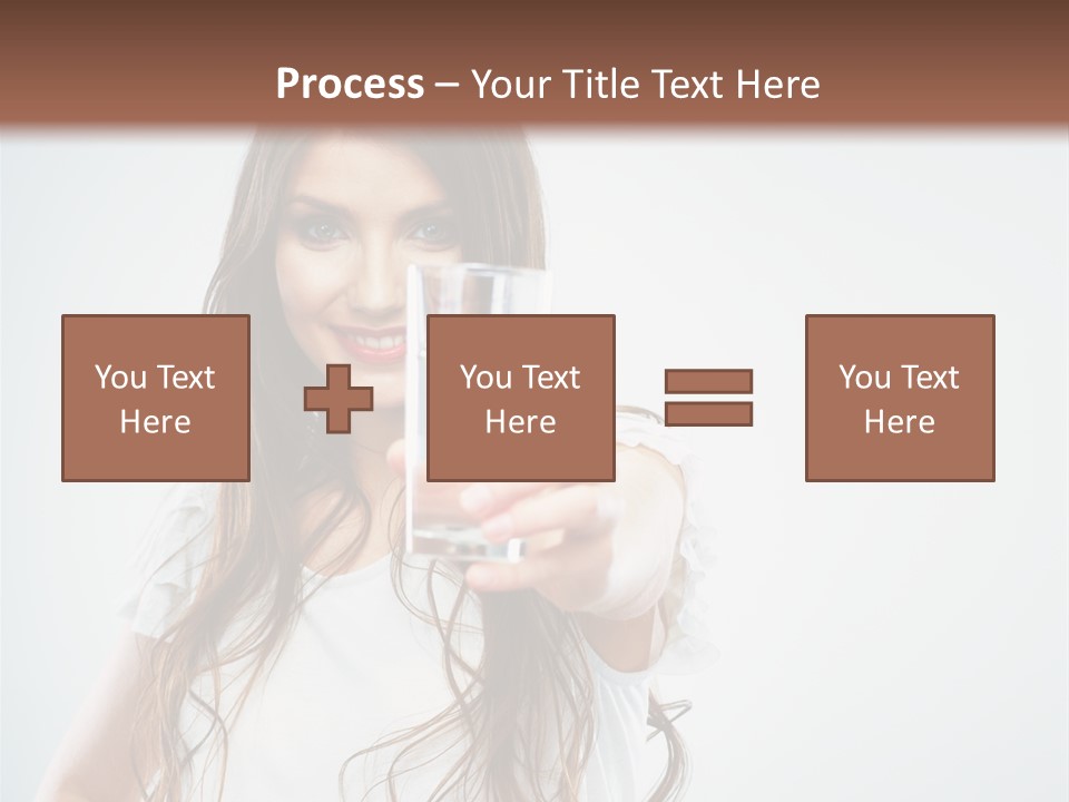 A Woman Holding A Glass Of Water In Her Hand PowerPoint Template