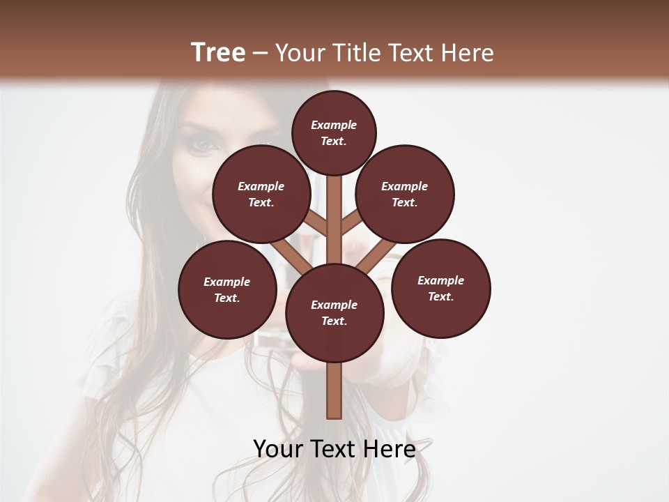 A Woman Holding A Glass Of Water In Her Hand PowerPoint Template