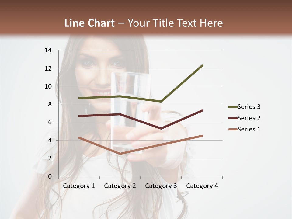 A Woman Holding A Glass Of Water In Her Hand PowerPoint Template