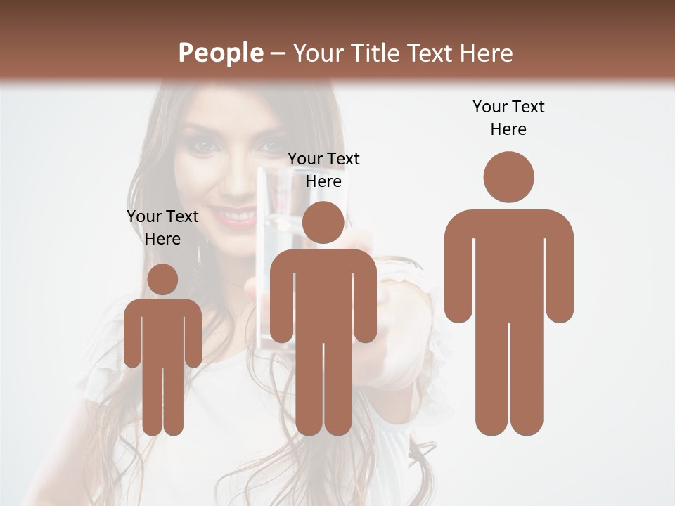 A Woman Holding A Glass Of Water In Her Hand PowerPoint Template