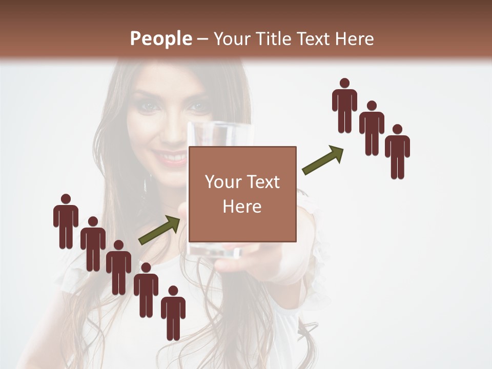A Woman Holding A Glass Of Water In Her Hand PowerPoint Template