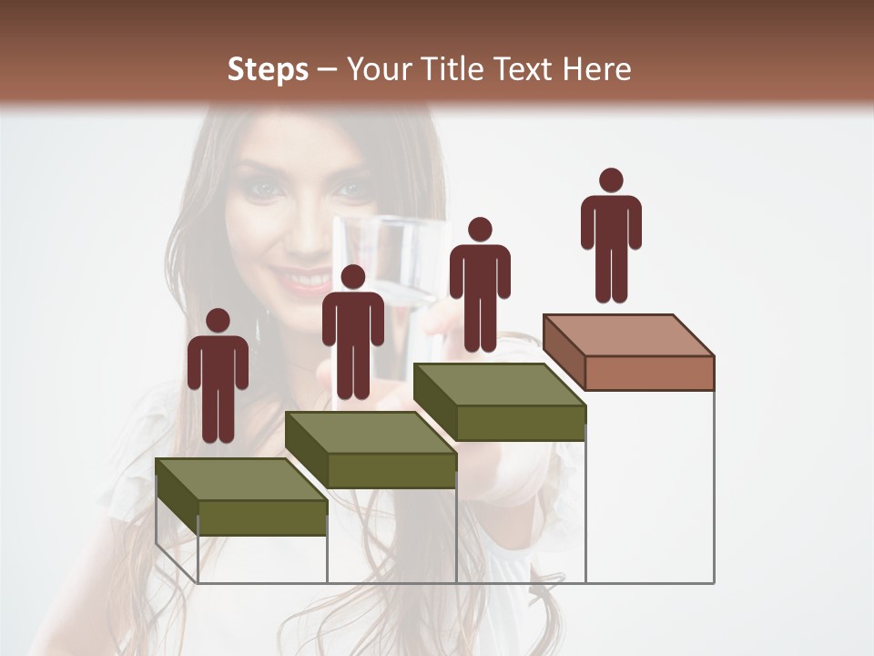 A Woman Holding A Glass Of Water In Her Hand PowerPoint Template