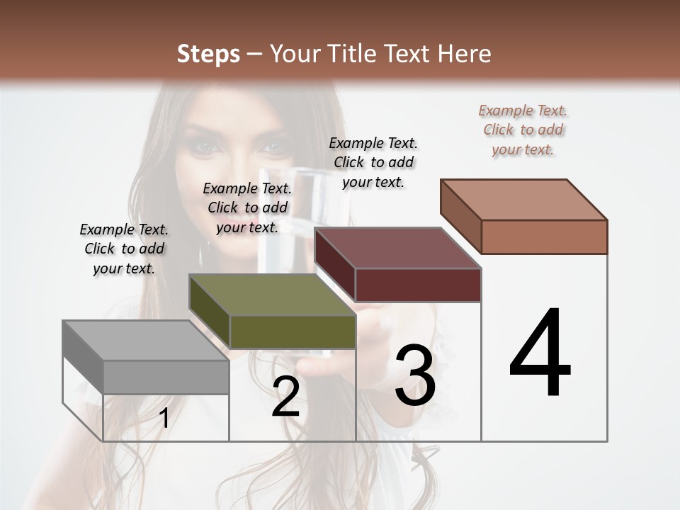 A Woman Holding A Glass Of Water In Her Hand PowerPoint Template