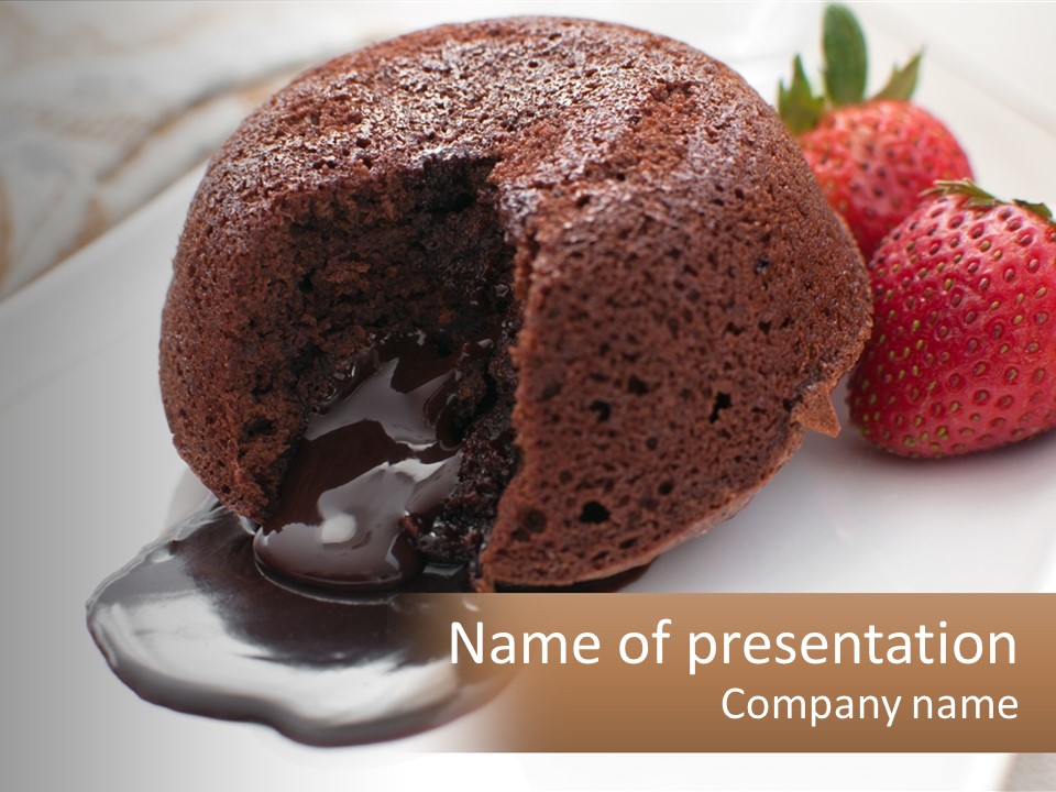 A Piece Of Chocolate Cake With A Bite Taken Out Of It PowerPoint Template
