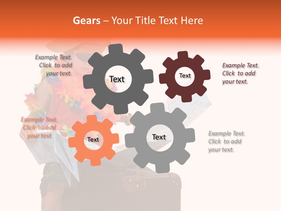 A Child In A Colorful Outfit Is Reading A Map PowerPoint Template