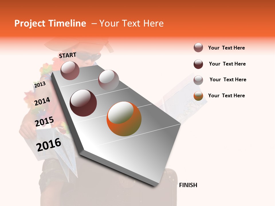 A Child In A Colorful Outfit Is Reading A Map PowerPoint Template