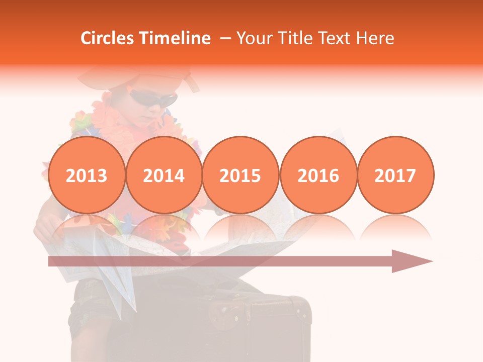 A Child In A Colorful Outfit Is Reading A Map PowerPoint Template