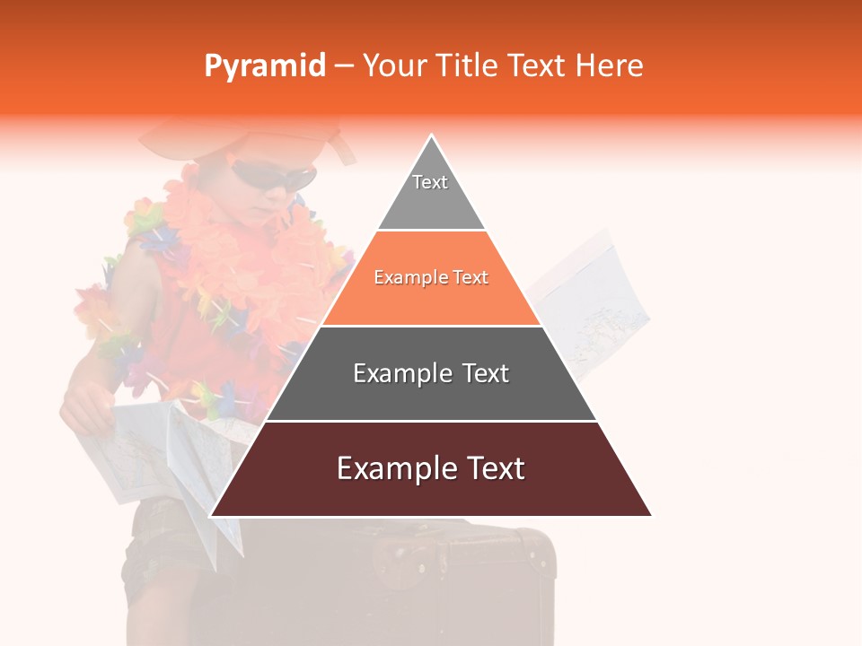 A Child In A Colorful Outfit Is Reading A Map PowerPoint Template
