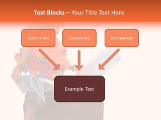 A Child In A Colorful Outfit Is Reading A Map PowerPoint Template