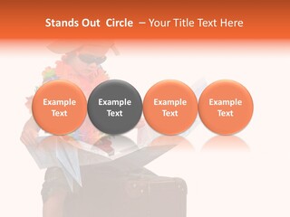 A Child In A Colorful Outfit Is Reading A Map PowerPoint Template