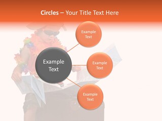 A Child In A Colorful Outfit Is Reading A Map PowerPoint Template